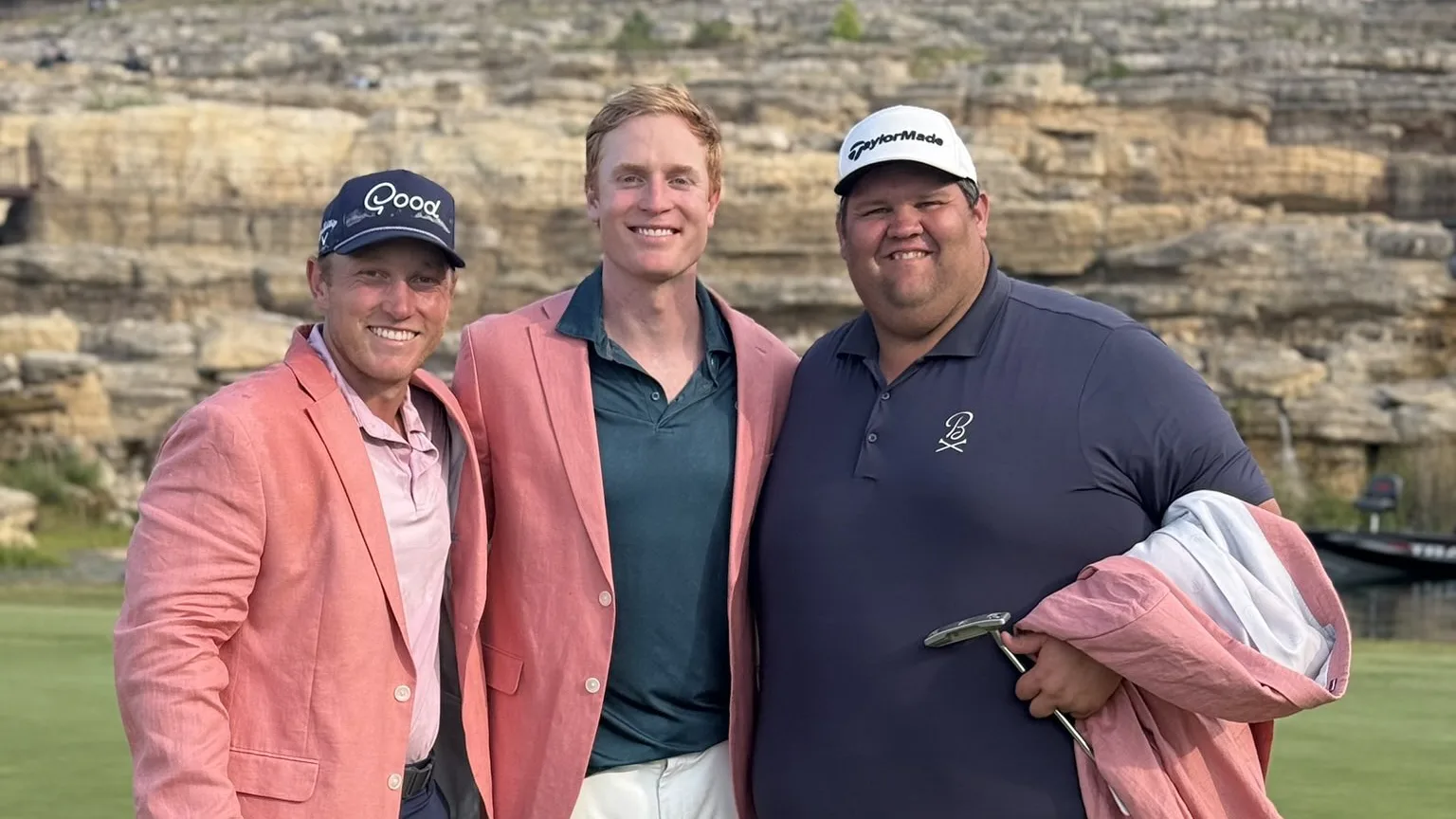 Brad Dalke, Francis Ellis and Cody Beef Franke after winning the 2025 Internet Invitational